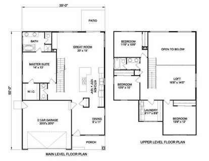 Floorplan 1 for House Plan #340-00024