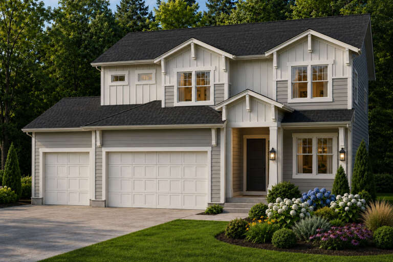House Plan House Plan #35923 Angled Front Elevation