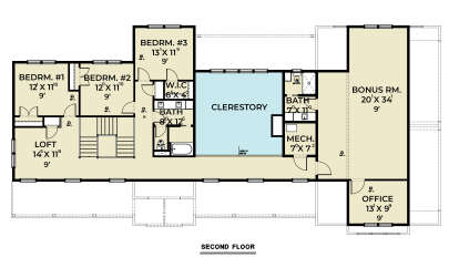 Second Floor for House Plan #2464-00235