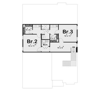Second Floor for House Plan #963-01304