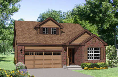 Craftsman House Plan #340-00025 Elevation Photo