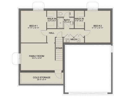 Basement for House Plan #2802-00563