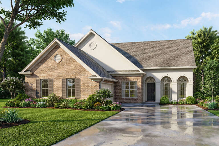 House Plan House Plan #35941 Angled Front Elevation