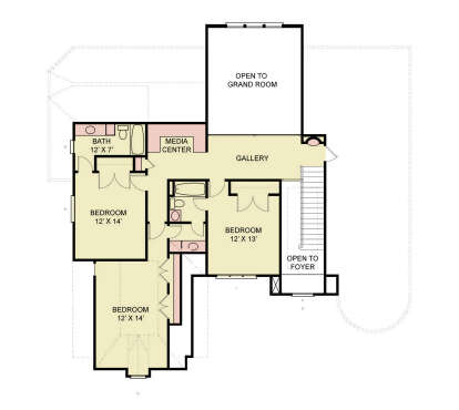 Second Floor for House Plan #4195-00090
