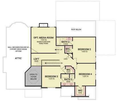Second Floor for House Plan #4195-00092