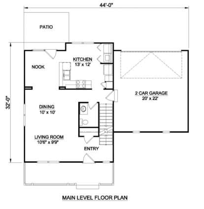 Floorplan 1 for House Plan #340-00027