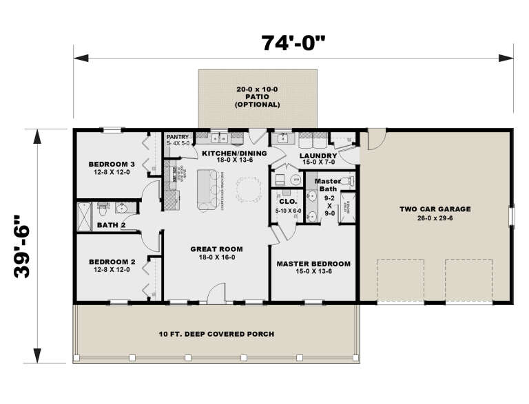 House Plan House Plan #35952 Drawing 1