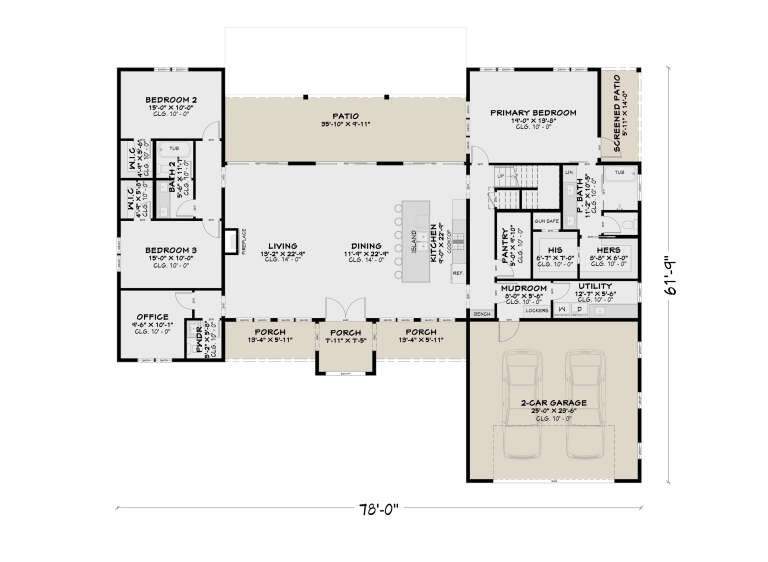 House Plan House Plan #35953 Drawing 1