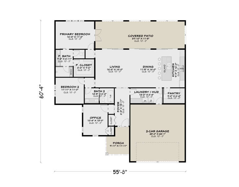 House Plan House Plan #35955 Drawing 1