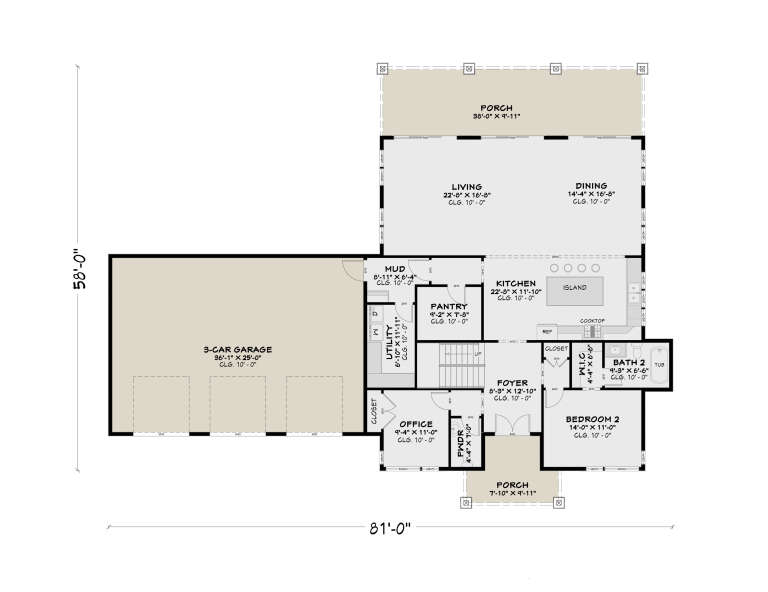 House Plan House Plan #35958 Drawing 1