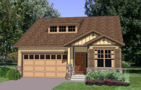 Craftsman House Plan #340-00028 Elevation Photo
