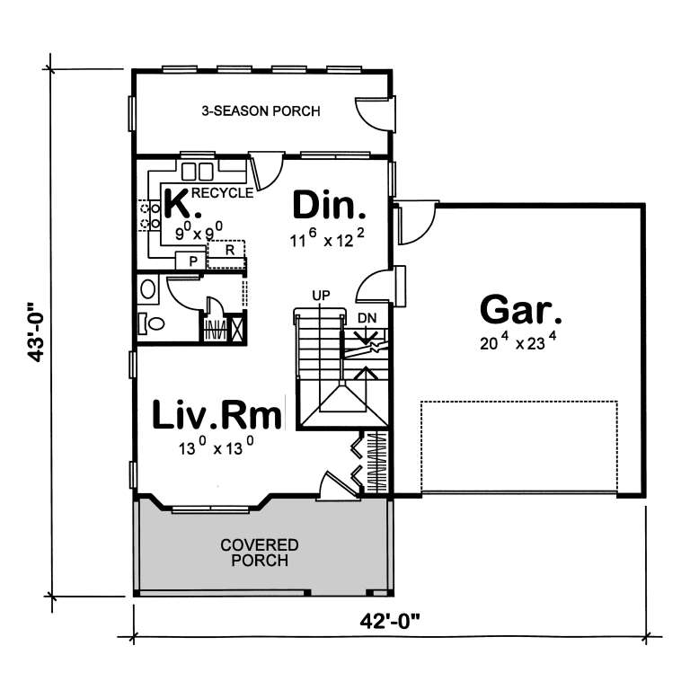 House Plan House Plan #35966 Drawing 1