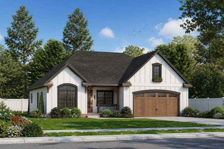 House Plan House Plan #35970 Angled Front Elevation