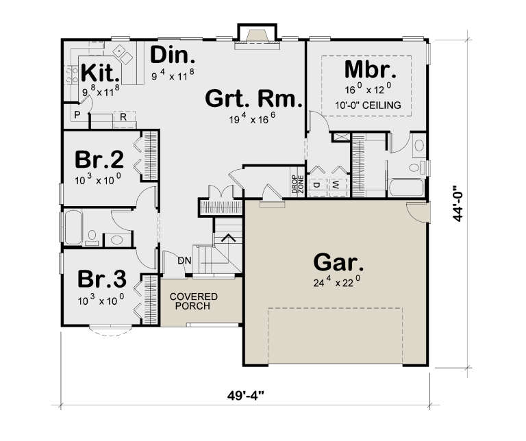 House Plan House Plan #35970 Drawing 1