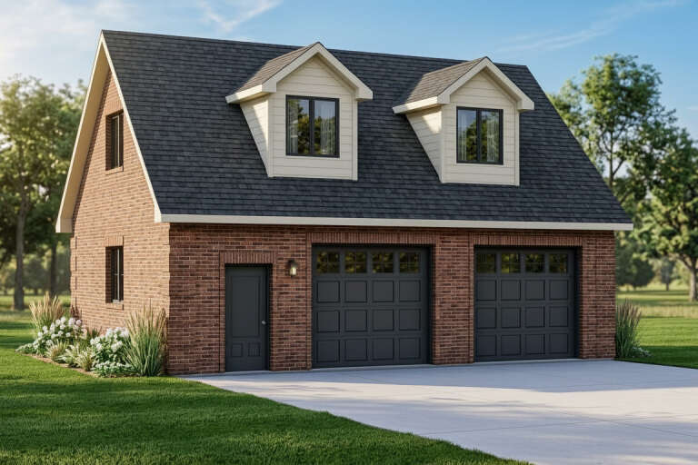 House Plan House Plan #35976 Angled Front Elevation