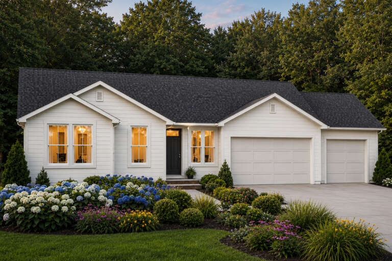 House Plan House Plan #35978 Angled Front Elevation