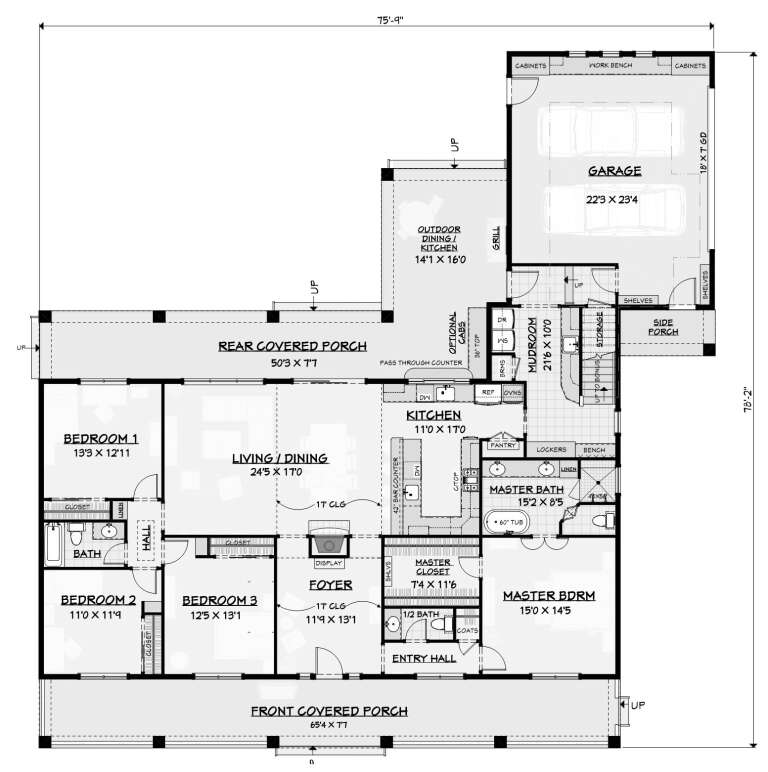 House Plan House Plan #35986 Drawing 1