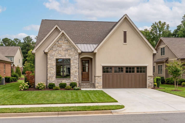 House Plan House Plan #35992 Angled Front Elevation