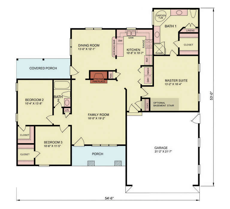 House Plan House Plan #35994 Drawing 1