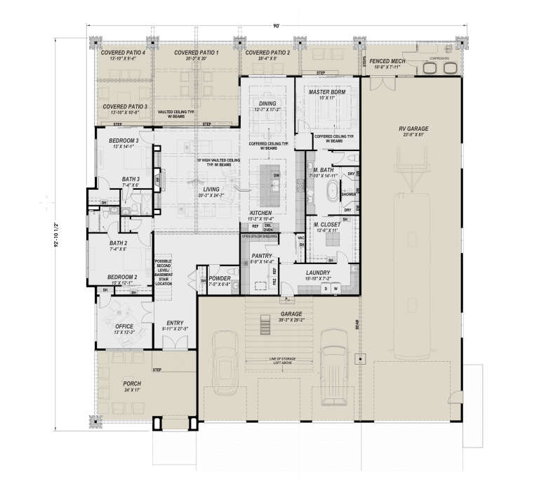House Plan House Plan #36000 Drawing 1