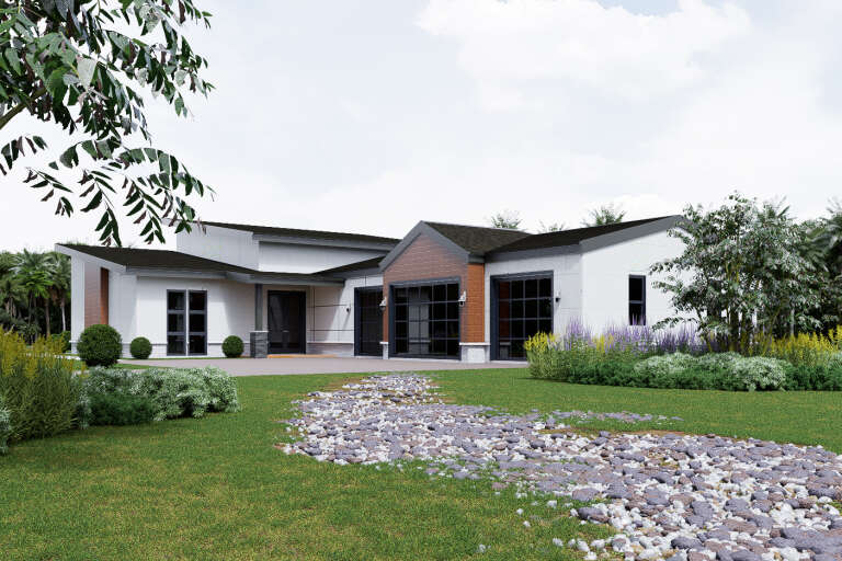House Plan House Plan #36004 Angled Front Elevation