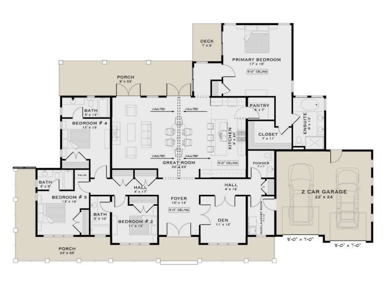 House Plan House Plan #36008 Drawing 1