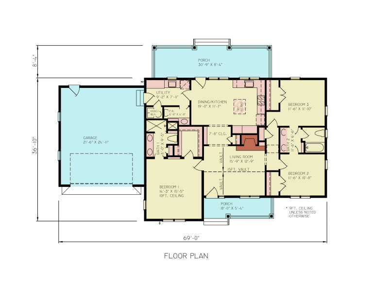 House Plan House Plan #36013 Drawing 1