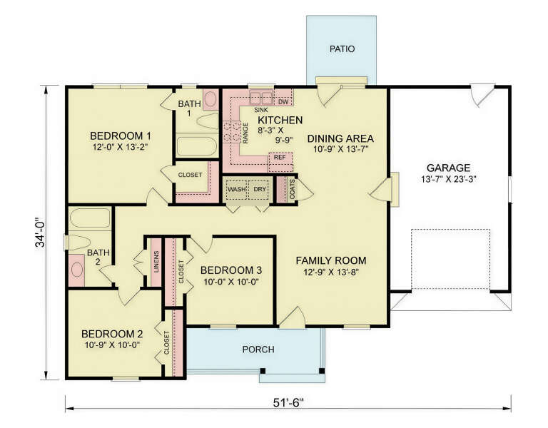 House Plan House Plan #36018 Drawing 1