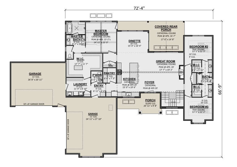 House Plan House Plan #36019 Drawing 1