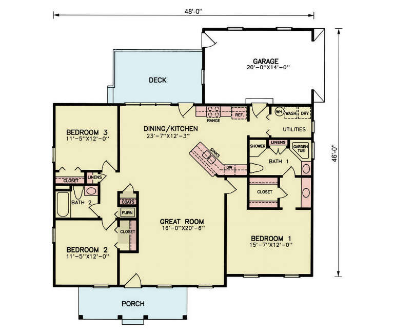 House Plan House Plan #36020 Drawing 1