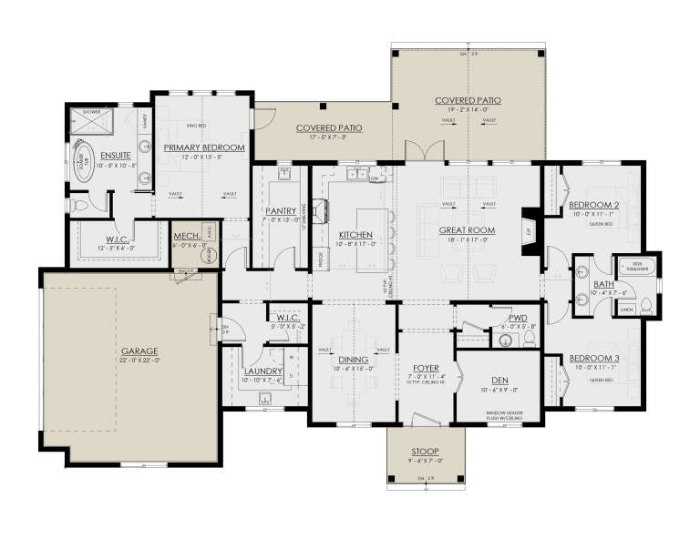 House Plan House Plan #36021 Drawing 1