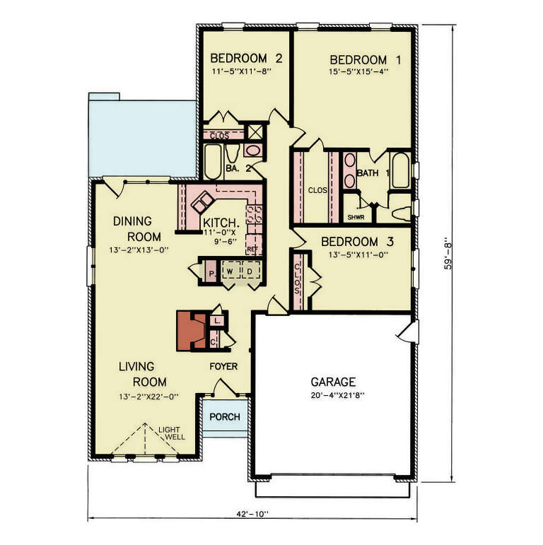 House Plan House Plan #36023 Drawing 1