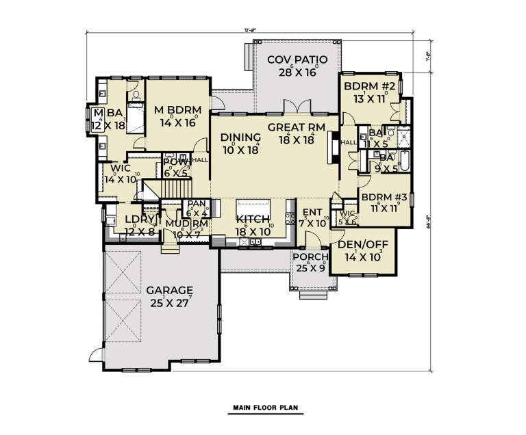 House Plan House Plan #36027 Drawing 1