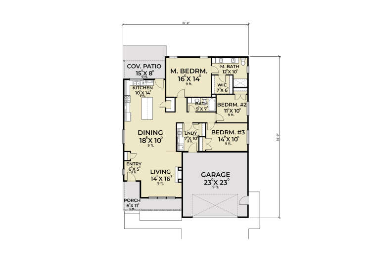 House Plan House Plan #36028 Drawing 1