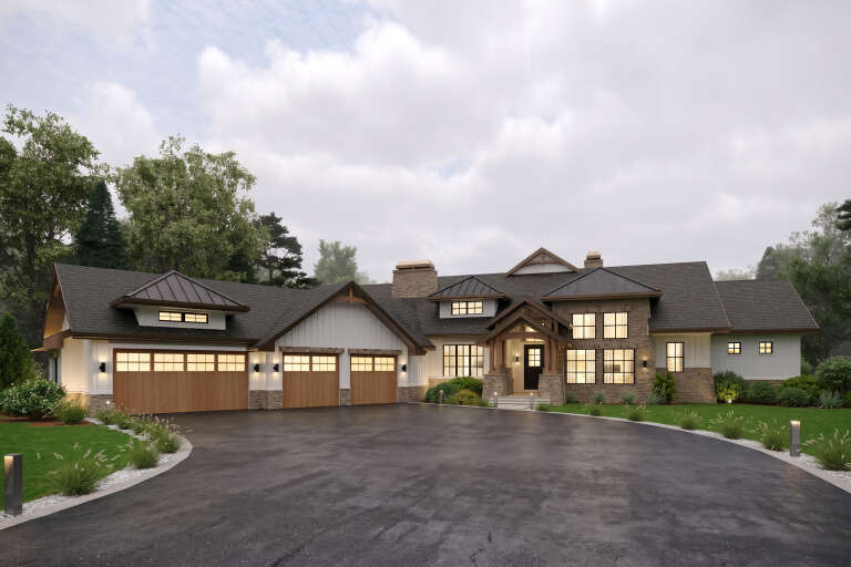 House Plan House Plan #36031 Angled Front Elevation