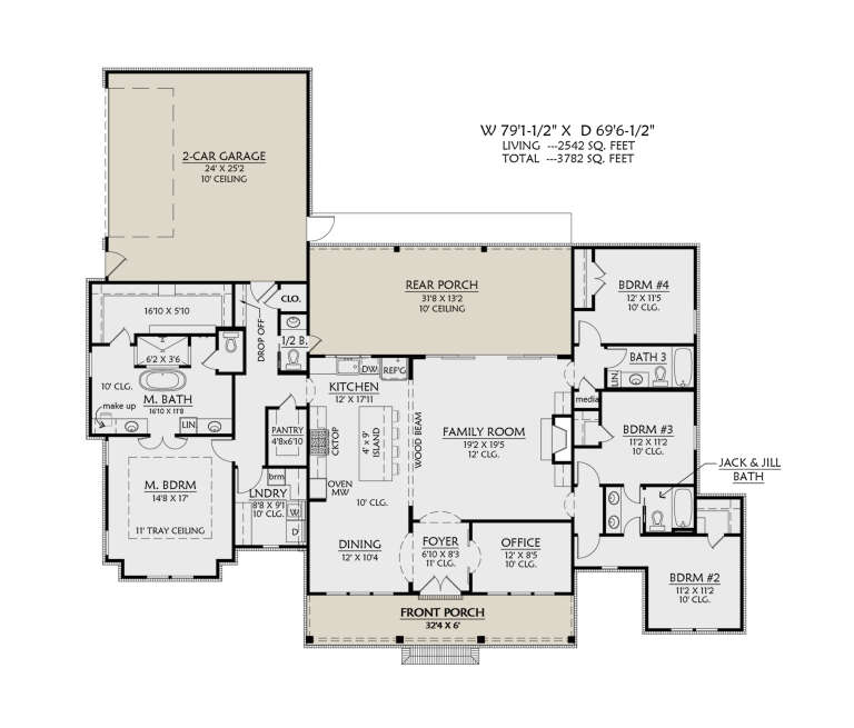 House Plan House Plan #36032 Drawing 1