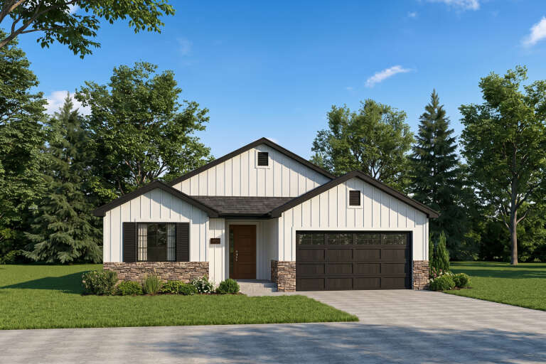 House Plan House Plan #36033 Angled Front Elevation