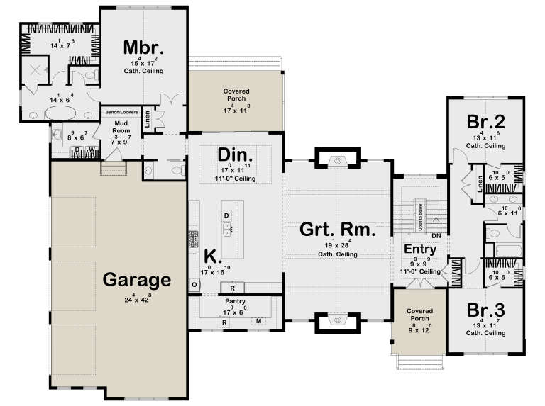 House Plan House Plan #36037 Drawing 1