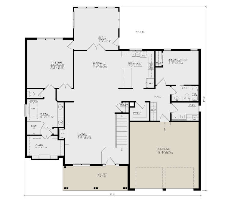 House Plan House Plan #36038 Drawing 1