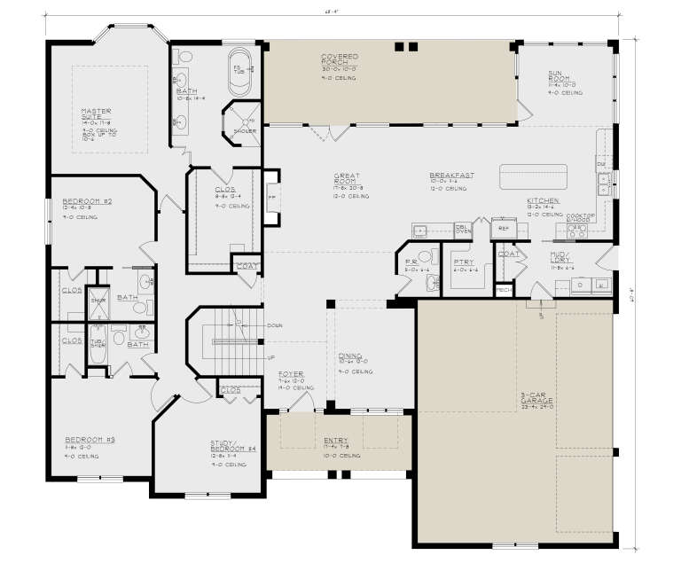 House Plan House Plan #36039 Drawing 1