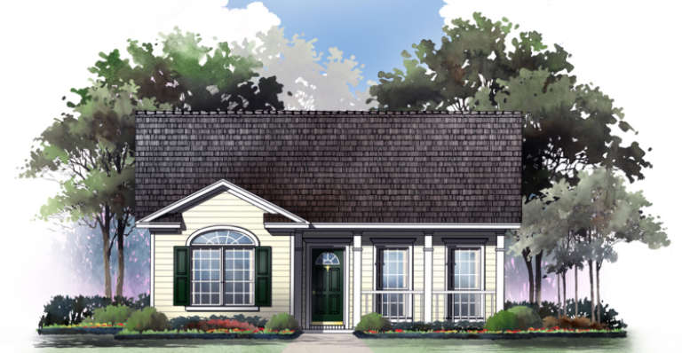 Traditional Plan: 1,000 Square Feet, 2 Bedrooms, 2 Bathrooms - 348-00002