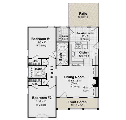 Main Floor for House Plan #348-00002
