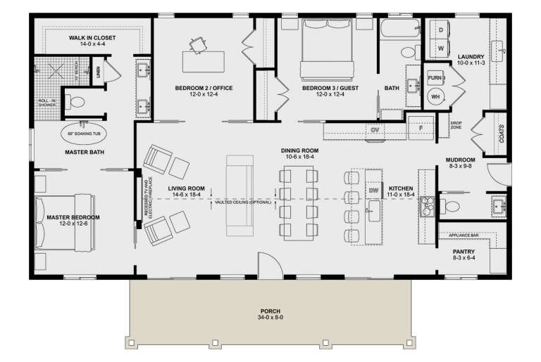 House Plan House Plan #36043 Drawing 1