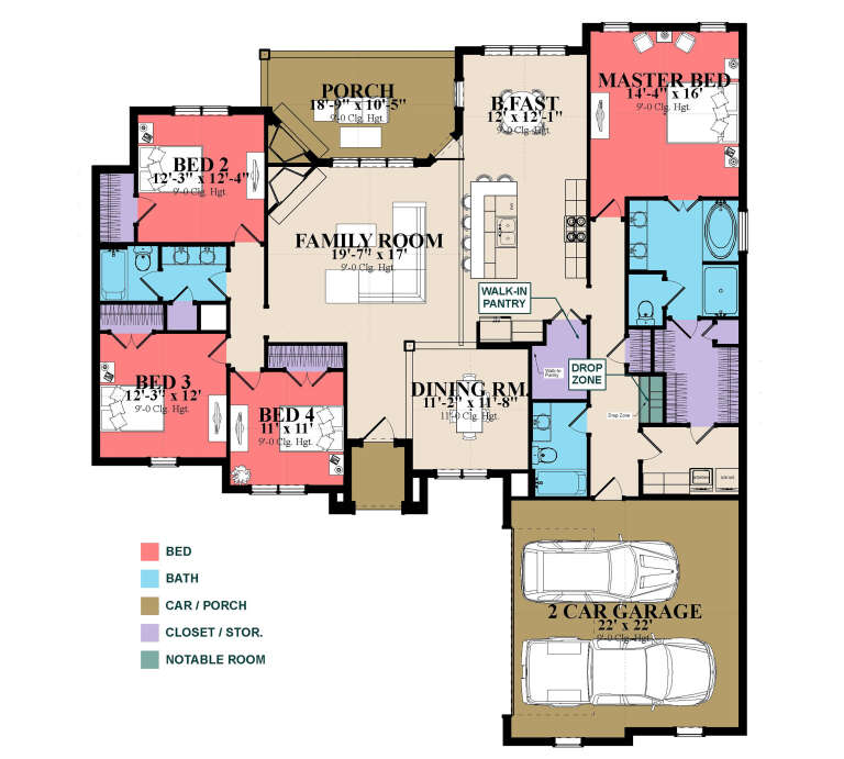 House Plan House Plan #36044 Drawing 1