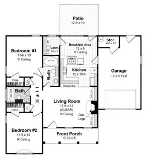Main Floor for House Plan #348-00003