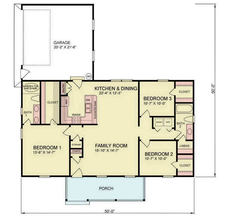 House Plan House Plan #36052 Drawing 1