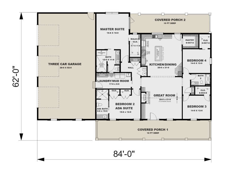 House Plan House Plan #36053 Drawing 1
