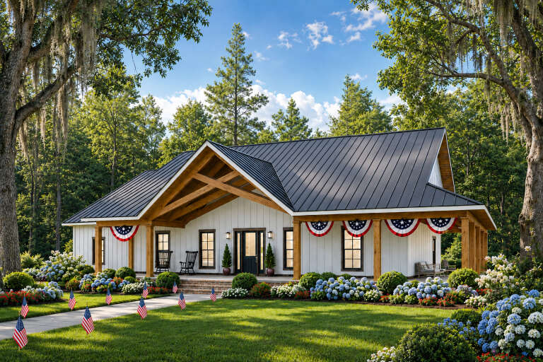 House Plan House Plan #36054 Angled Front Elevation 