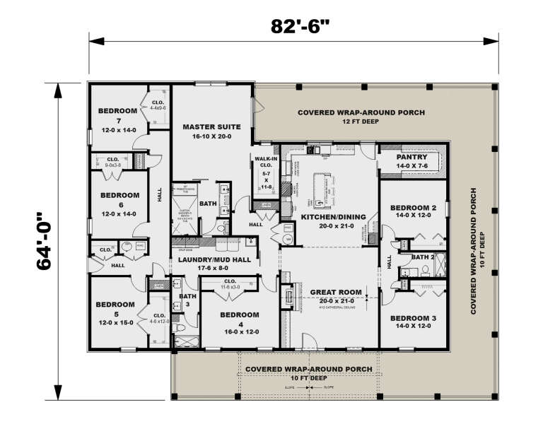 House Plan House Plan #36054 Drawing 1