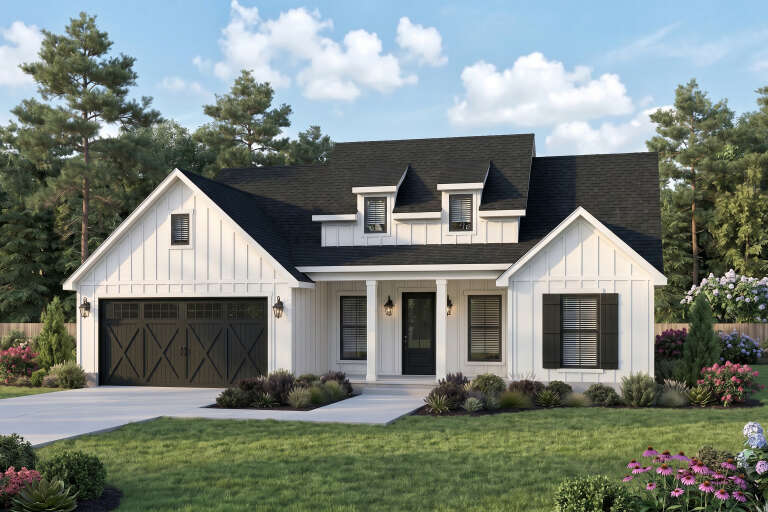 House Plan House Plan #36056 Angled Front Elevation 